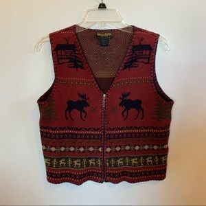 Vintage Woolrich Claret Vest Women’s Size Small